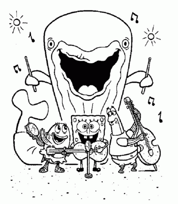 Plansa de colorat cu Spongebob 27 39
